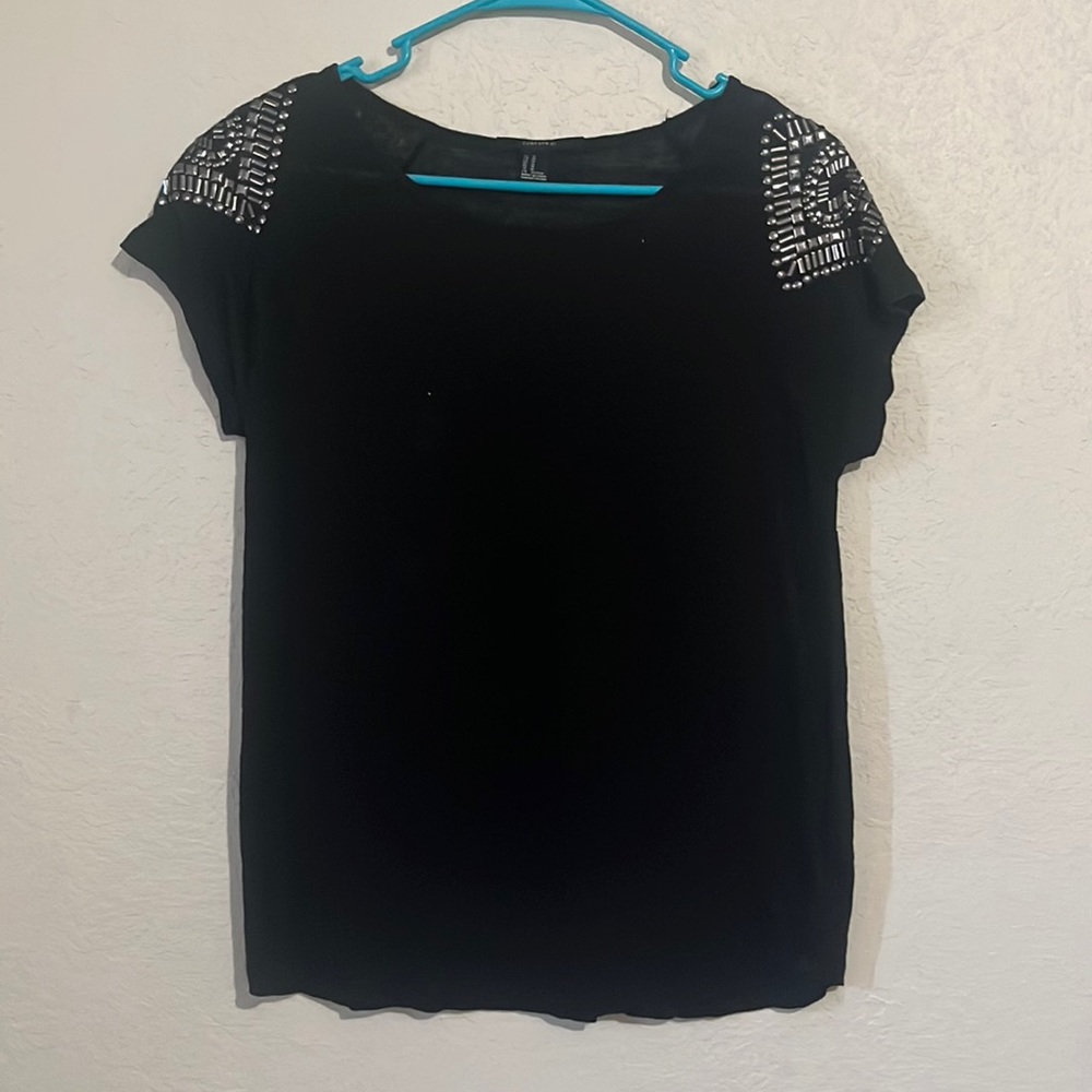 Forever 21 black Jeweled shirt.